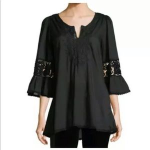JOAN VASS EMBROIDERED TOP